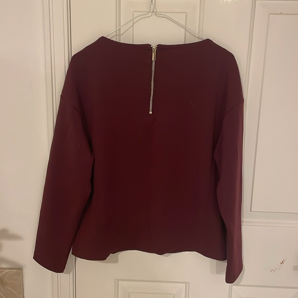 Zara dark red long sleeve shirt XS - Picture 2 of 2